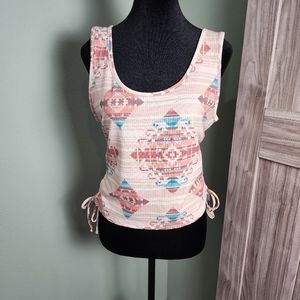 Rock Roll Denim Aztec Western Tank Top
